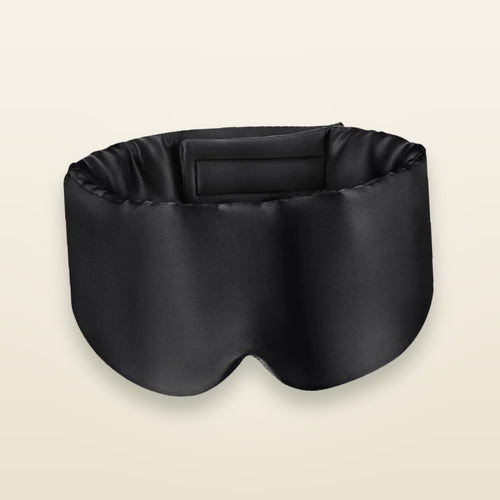 VelvetMoon silk sleep mask in black